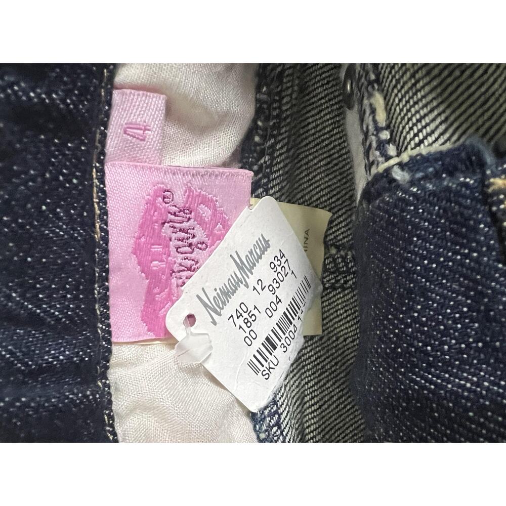 Lipstik Girls Denim Skirt Girls 4 Blue Embroidered Floral Mini New With Tags NWT - Picture 8 of 9